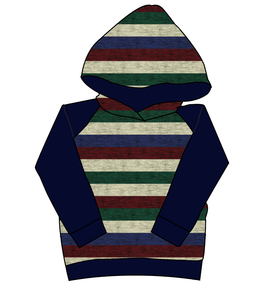 Holiday Stripes Classic Hoodie (or Crewneck)