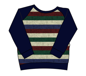 Holiday Stripes Classic Hoodie (or Crewneck)