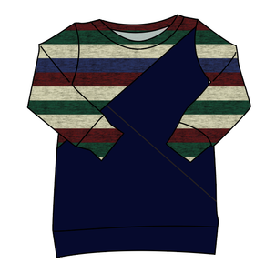 Holiday Stripes Classic Hoodie (or Crewneck)