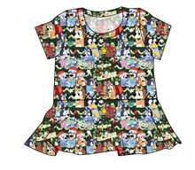 Load image into Gallery viewer, Verandah Santa Ladies&#39; Peplum Top