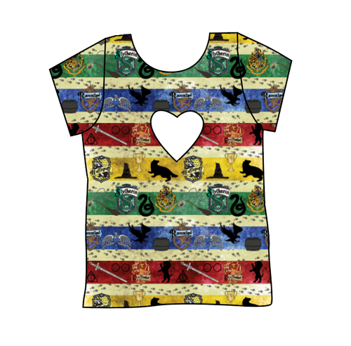 House Stripes Cambria Heart Back Tee