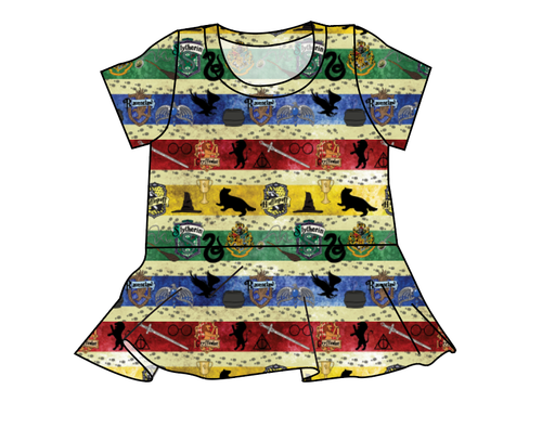 House Stripes Peplum Top