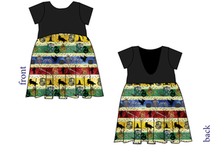 House Stripes Low Back Dress