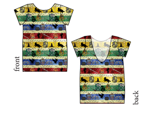 House Stripes Low Back Ballerina Tee