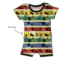 Load image into Gallery viewer, House Stripes Grow With Me Pants And Shorts Romper