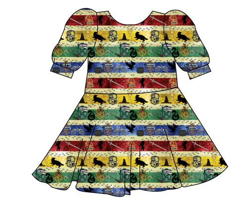 House Stripes Prairie Dress