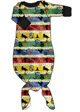 Load image into Gallery viewer, House Stripes Newborn Knotted Gown