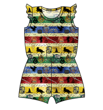 Load image into Gallery viewer, House Stripes Ivy Summer Romper