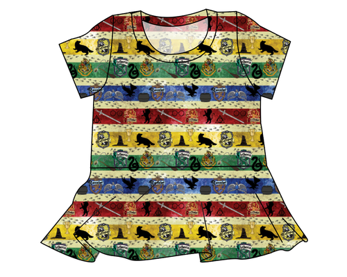 House Stripes Ladies' Peplum Top
