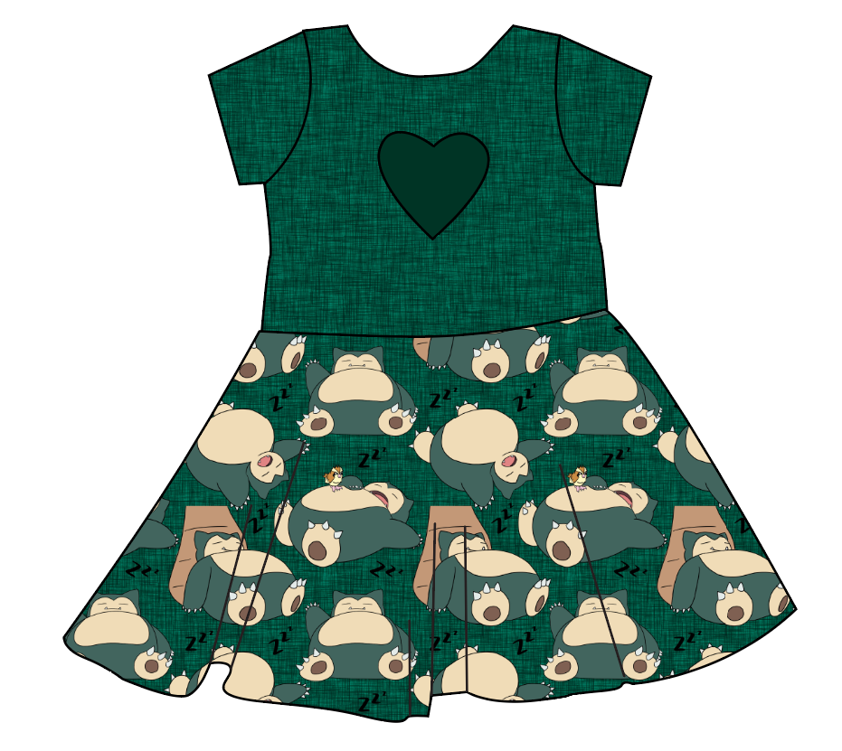Nap Time Molly Heart Back Twirly Dress