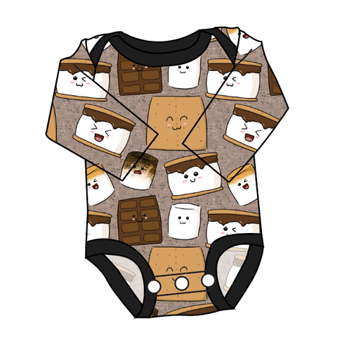 Smore Fun Lap Neck Bodysuit
