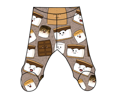 Smore Fun Newborn Footed Pants