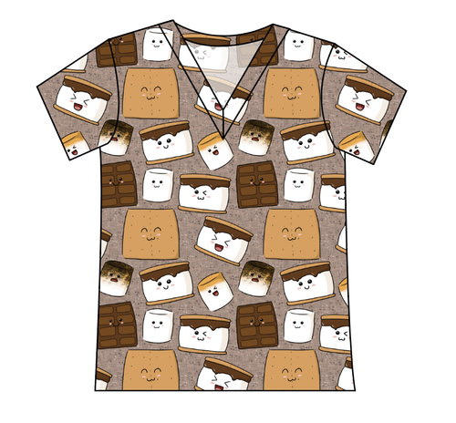 Smore Fun Ladies' Slouchy V-Neck Tee