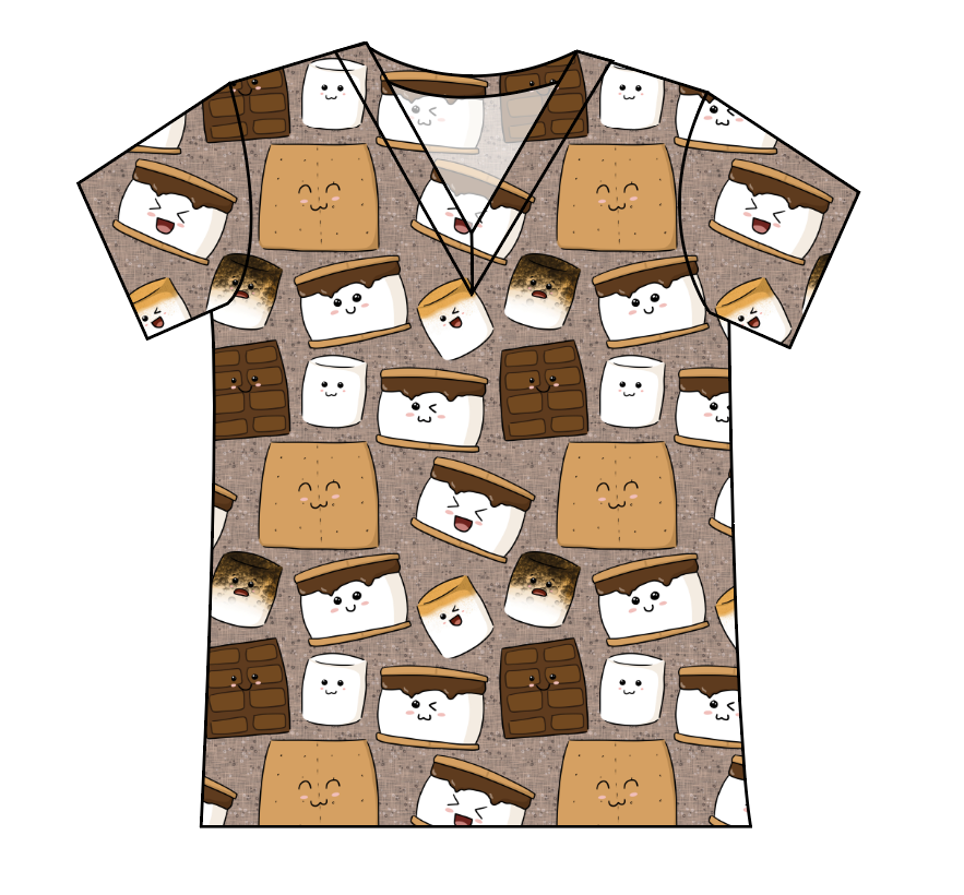 Smore Fun Ladies' Slouchy V-Neck Tee