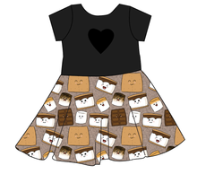 Load image into Gallery viewer, Smore Fun Molly Heart Back Twirly Dress