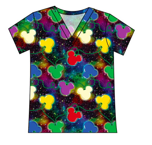 Mickey Lights Ladies' Slouchy V-Neck Tee