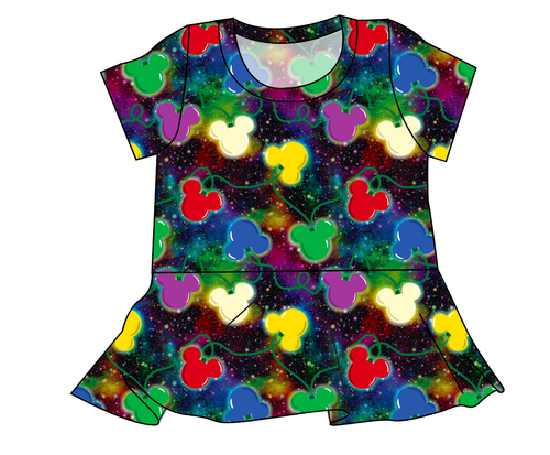 Mickey Lights Ladies' Peplum Top