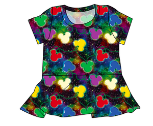 Mickey Lights Ladies' Peplum Top