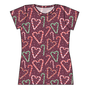 Candy Cane Lane Ladies' Basic Tee