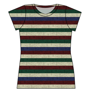 Holiday Stripes Ladies' Basic Tee
