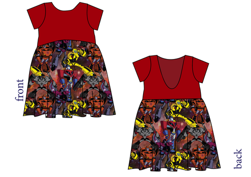 Robots in Disguise Low Back Dress