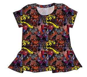 Robots in Disguise Ladies' Peplum Top