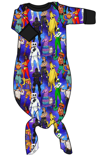 Dub Squad Newborn Knotted Gown