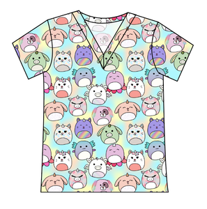 Mythical Squish Friends Ladies' Slouchy V-Neck Tee