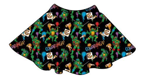 Cowabunga! Ninja Turtles Ladies' Circle Skirt