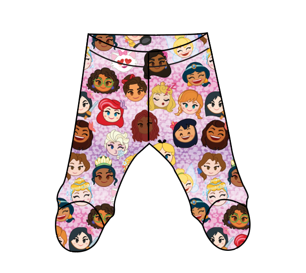 Girl Power Newborn Footed Pants