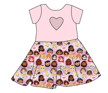 Load image into Gallery viewer, Girl Power Molly Heart Back Twirly Dress