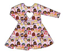 Load image into Gallery viewer, Girl Power Molly Heart Back Twirly Dress
