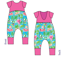 Load image into Gallery viewer, Neon Mouse Ears Low Back Romper and Bubble Romper