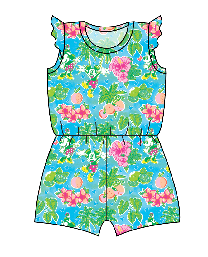 Neon Mouse Ears Ivy Summer Romper