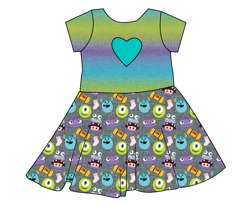 Scare Squad Molly Heart Back Twirly Dress
