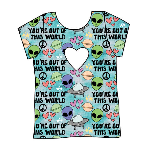 You're Out Of This World Cambria Heart Back Tee