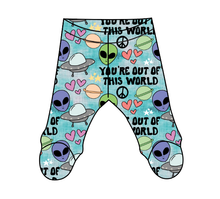 Load image into Gallery viewer, You&#39;re Out Of This World Newborn Footed Pants