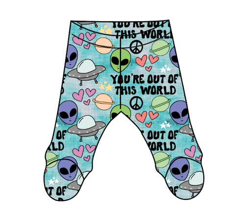 You're Out Of This World Newborn Footed Pants