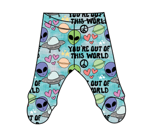 You're Out Of This World Newborn Footed Pants