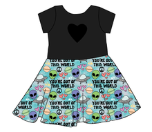 Load image into Gallery viewer, You&#39;re Out Of This World Molly Heart Back Twirly Dress