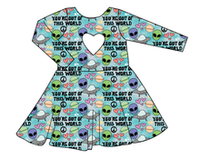 Load image into Gallery viewer, You&#39;re Out Of This World Molly Heart Back Twirly Dress