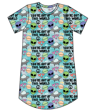 Load image into Gallery viewer, You&#39;re Out Of This World Ladies&#39; T-Shirt Dress