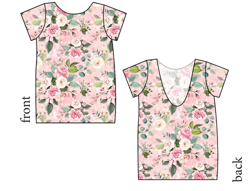 Perfectly Pastel Floral Low Back Ballerina Tee