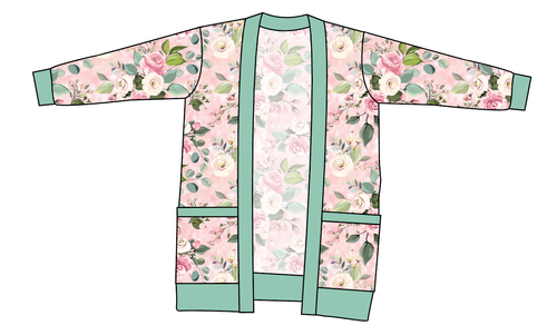 Perfectly Pastel Floral Kids Grandpa Cardigan