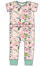 Load image into Gallery viewer, Perfectly Pastel Floral Bennett Pants and Shorts Length T-Shirt Romper