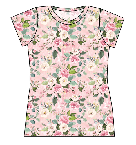 Perfectly Pastel Floral Ladies' Basic Tee