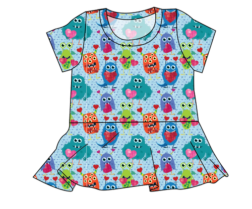 Monster Love Ladies' Peplum Top