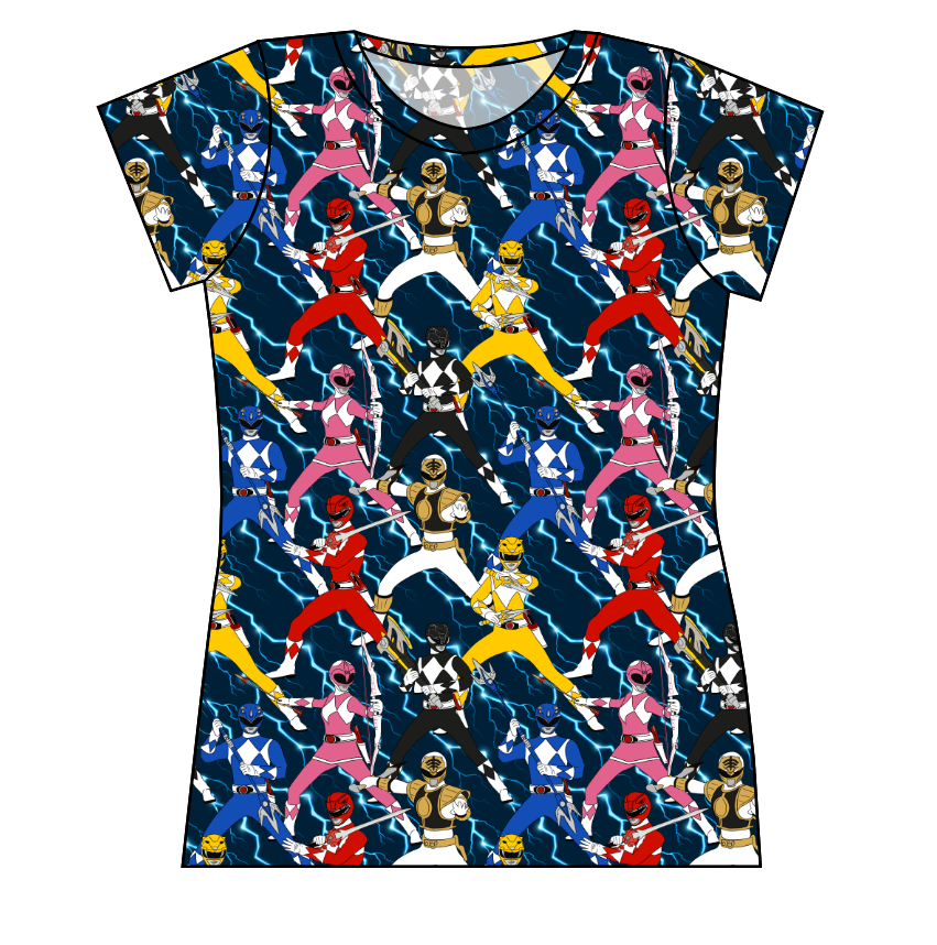 Mighty Morphin Ladies' Basic Tee