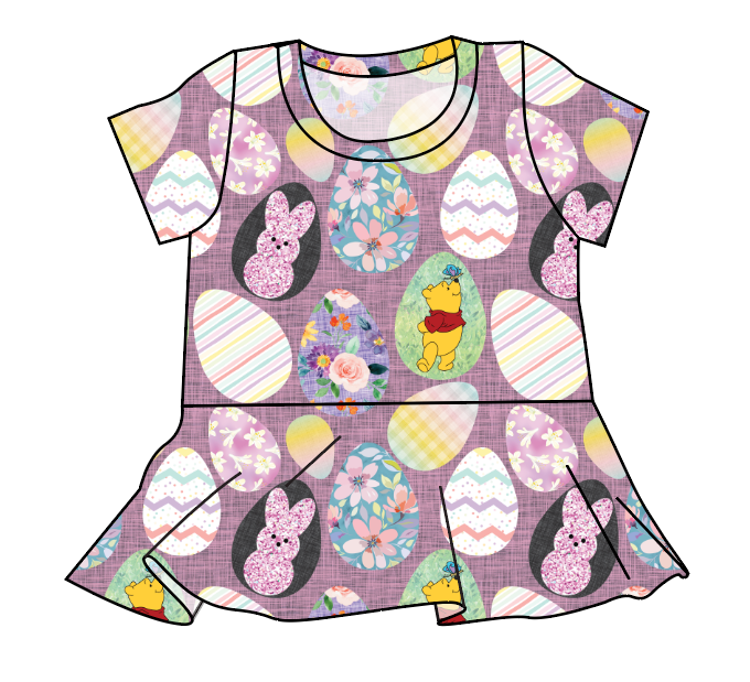 Cupcake Egg Hunt Ladies' Peplum Top