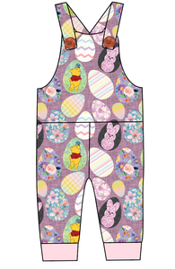 Cupcake Egg Hunt Overalls and Shortalls